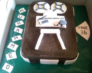Black and White Old Movies Cake
